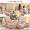 Adjustable Human Dog Bed, Convertible Lazy Sofa Bed with 5 Backrest Position, Pillow and Cushion, Cozy Dog Bed, Floor Chair Bean Bag for Living Room - 4 of 4