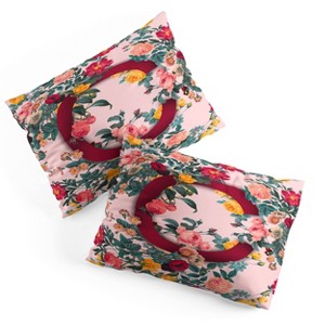 Deny Designs Standard Burcu Korkmazyurek Summer Botanical Monogram Pillow Shams - 1 of 3
