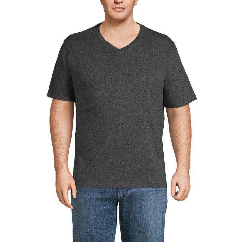 Lands' End Men's Super-T Short Sleeve V-Neck T-Shirt, 1 of 3