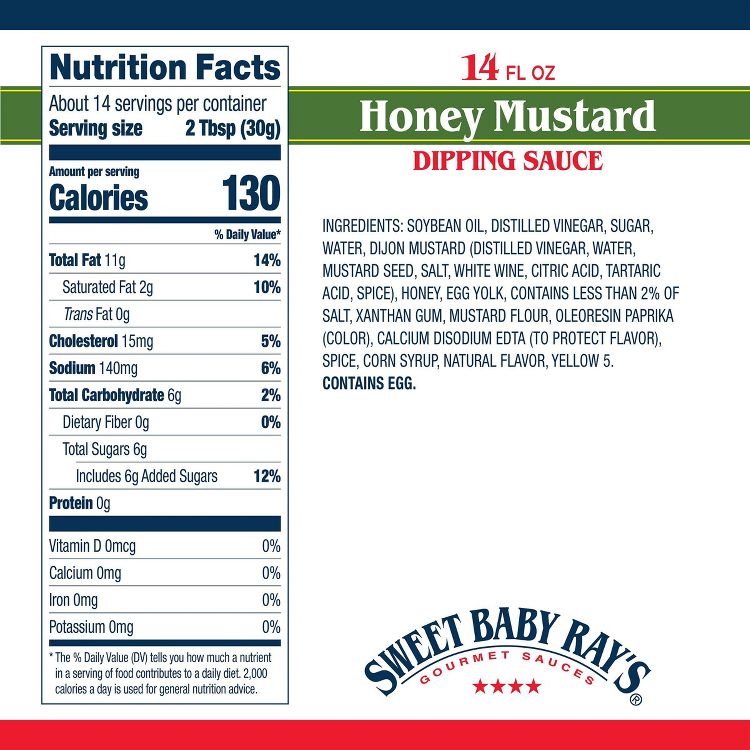 Sweet Baby Ray's Honey Mustard Dipping Sauce - 14 fl oz: Gluten-Free, 2 of 9