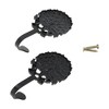 Unique Bargains Curtain Holdbacks Peacock Wall Hooks Zinc Alloy 3.74"x2.36" 1 Pair - 4 of 4
