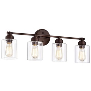 Chloe Lighting Karson Transitional 4 Light Oil Rubbed Bronze Bath Vanity Fixture 30" Wide - 1 of 4