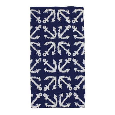 Beachcombers Navy Anchor Tea Towel