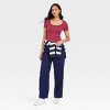 Women's Slim Fit Seamless Short Sleeve Square Neck Baby T-Shirt - A New Day™ Dark Pink - 3 of 4
