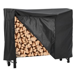 Firewood Rack, Heavy Duty Steel Log Holder for Outdoor/Indoor Use, Waterproof Storage Cover Set  for Patio, Fireplace & Backyard - 1 of 4