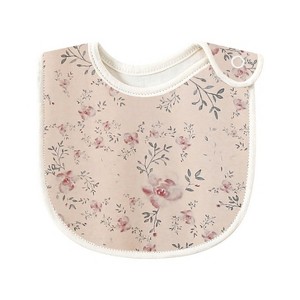MyKids-Usa Baby Floral Print Covered Button Design Water Absorbing Bibs - 1 of 1