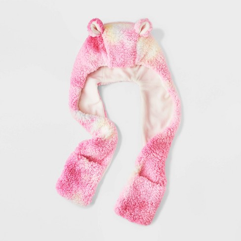 Girls' Sherpa Bear Hoodie Hat - Cat & Jack™ Pink