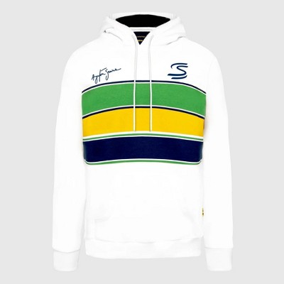 Ayrton Senna F1 Stripe Pullover Hoodie