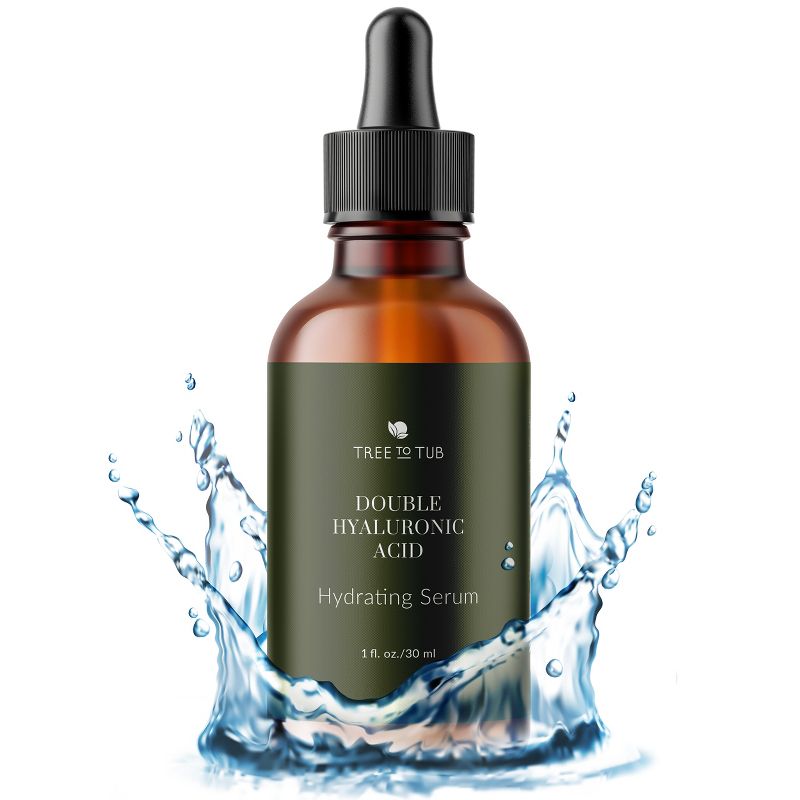 Tree To Tub Double Hyaluronic Acid Hydrating Serum - Anti-Aging Serum for Face - Unique Serum For Face - Targets Fine Lines & Sensitive Skin, 1 of 12
