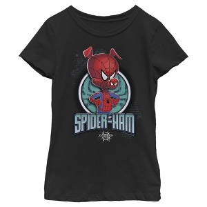 Girl's Marvel Spider-Man: Into the Spider-Verse Peter Porker T-Shirt - 1 of 3