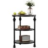 Roman Column Accent Table with Storage Shelves - Classic Design, MDF & Iron Construction, Multi-Functional Side Table for Living Room & Bedroom - 2 of 4