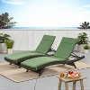 Christopher Knight Home Salem Outdoor Water Resistant Fabric Chaise Lounge Cushions (Set of 2) - 2 of 4