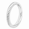 Black Bow Jewelry 3.25mm Stackable Sterling Silver Fluted Band - 3 of 4