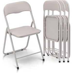 Folding Chair with Padded Cushion and Back, Dining Chairs with Durable Steel Frame for Home and Office, for Indoor and Outdoor Events - 1 of 4