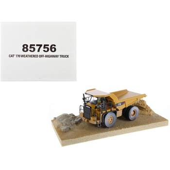 CAT Caterpillar 770 Off-Highway Truck Yellow (Weathered) with Operator "Weathered" Series 1/50 Diecast Model by Diecast Masters