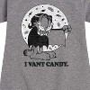 - Garfield - I Vant Candy Graphic Short Sleeve Fleece Dress - 2 of 4