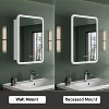 HBEZON Medicine Cabinet with Mirrors and Lights, Recess/Wall Mount Bathroom Cabinet, 3 Mode LED Lights, Anti-Fog, Dimmable, Memory Function - 3 of 4