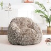 Bean Bag Chair, Faux Fur Bean Bag Chairs for Adults, Kids Bean Bag Couch with Armrest, Soft Foam Filled Fluffy Couch Lazy Sofa Chair - 2 of 4