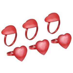 Unique Bargains Dining Table Decoration Alloy Decorative Wear Resistance Heart Shape Napkin Rings - 1 of 4