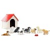 12-Piece Mini Dog Figurines Set, Realistic Hand-Painted Puppy Toys for Cake Decor, Party Favors and Kids' Play - 2 of 4