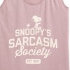 Women's - Peanuts - Snoopy Sarcasm Society Graphic Racerback Tank - 2 of 4