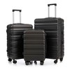 TUYOHW 20/24/28 Inch 3 PCs Carry on Suitcase Sets with Combination Lock,Carry on Luggage Sets with Spinner Wheels for Family Trips - 2 of 4