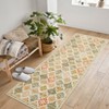 Coolmee Machine Washable Rugs for Living Room, Non-Slip Vintage Boho Floral Ultra-Thin Throw Carpet for Dining Room Office - 3 of 4