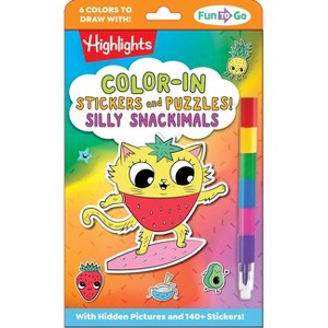 Color-In Stickers and Puzzles! Silly Snackimals - (Highlights Fun to Go) (Paperback) - 1 of 1
