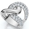 Pompeii3 2Ct Interlocked Brittany Diamond Ring 10k Gold Lab Created Right Hand Band - 3 of 4
