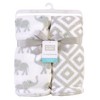Hudson Baby Infant Silky Plush Blanket, Gray Elephant, 30x36 inches - 2 of 2