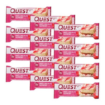 Quest White Chocolate Raspberry Protein Bar - 12 bars, 2.12 oz