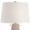 360 Lighting Arizona 28" Tall Modern Coastal Table Lamps Set of 2 Pull Chain Beige Faux Sandstone Finish White Shade Living Room Bedroom Bedside - 3 of 4
