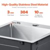 VEVOR 15 inch Kitchen Sink Workstation, 304 Stainless Steel Top Mount Sinks, Drop-In Single Bowl Farmhouse Basin with Accessories, Silver - 4 of 4