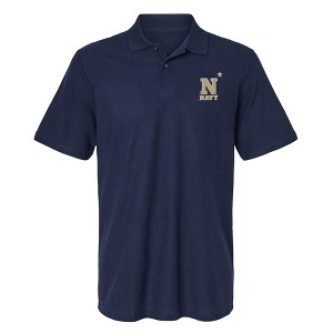 Men's Us Naval Academy Primary Mark Cotton Polo Short Sleeve T-Shirt - 1 of 4