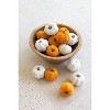 White Faux Mini Pumpkins for Halloween Decor – 15 Pieces by Kalalou - 2 of 3