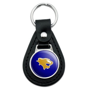Georgian Court University Primary Logo Black Leather Keychain - 1 of 4
