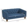 XIYUYEU Dog Bed Elegant Pet Bed for Dogs 37.8" Comfy Dog Couch with Wood Legs Durable Elevated Dog Sofa Bed, Blue - 3 of 4
