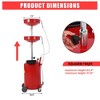 Oil Drain Tank, 20 Gallon Oil Drain Vacuum, Air Operated Drainer for Oil Change, Portable Oil Drain Container, Oil Drain Tank with Adjustable Funnel - 2 of 4