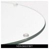 iDesign Round Pedestal Drink Table for Small Spaces - Clear/Soft Brass - 4 of 4