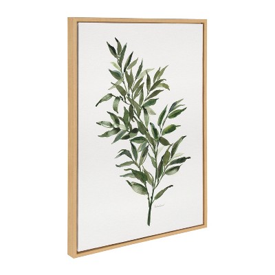 Natural Green Botanical Ruscus Canvas Wall Art Print