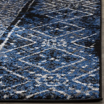Handmade Black and Silver Synthetic Washable Area Rug, 10' x 14'