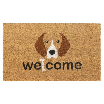 Tufted Dog and Bone Welcome Doormat Black - Raj