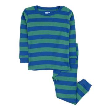 Leveret Kids Two Piece Cotton Striped Boys Pajamas
