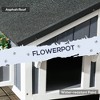 Outdoor Cat House with Weather-resistant Roof & Garden Bed, Outdoor Cat Shelter Enclosure with Multiple Entrances, Modern Cat Furniture Hideout - 4 of 4