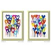 FONTOI Colorful Heart Graffiti Canvas Wall Art 2pcs, Wall Decor Living Room, Dining Room Decor Framed Wall Art, Multicolored 18"* 24"*1.2" - 3 of 4