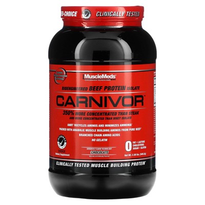 MuscleMeds Carnivor, Bioengineered Beef Protein Isolate, Chocolate, 2 lbs (949.2 g)