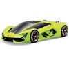 Lamborghini Terzo Millennio Lime Green with Black Top and Carbon Accents 1/24 Diecast Model Car by Bburago - 2 of 3