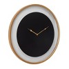24"x24" Metal Wall Clock with Gold/Black - Olivia & May: Iron Round Analog Display for Living Room - 4 of 4