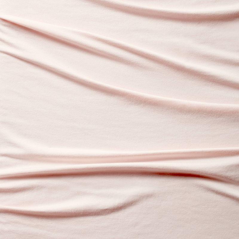 Polyester Rayon Fitted Crib Sheet - Light Pink - Cloud Island&#8482;, 4 of 6