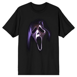Ghostface White Mask in Hood Men's Black Graphic Tee - 1 of 3